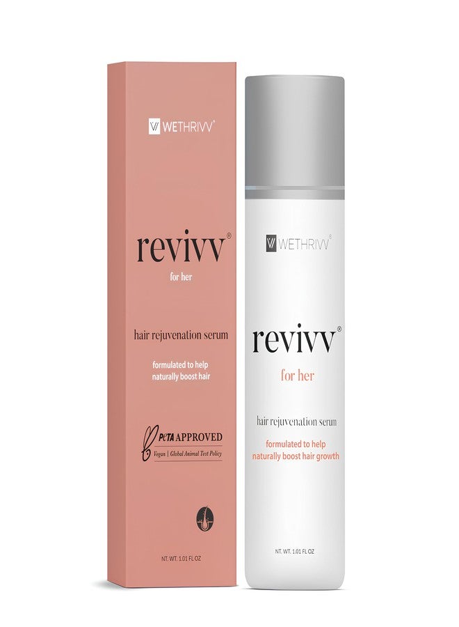 WETHRIVV REVIVV Women Hair Growth Serum, 100% Natural Growth Products, Topical Solution for Visibly Thicker & Fuller Hair, Dermatologist Recommended, 1-Pack, 1oz Bottle, 45-Day Supply - Image 1