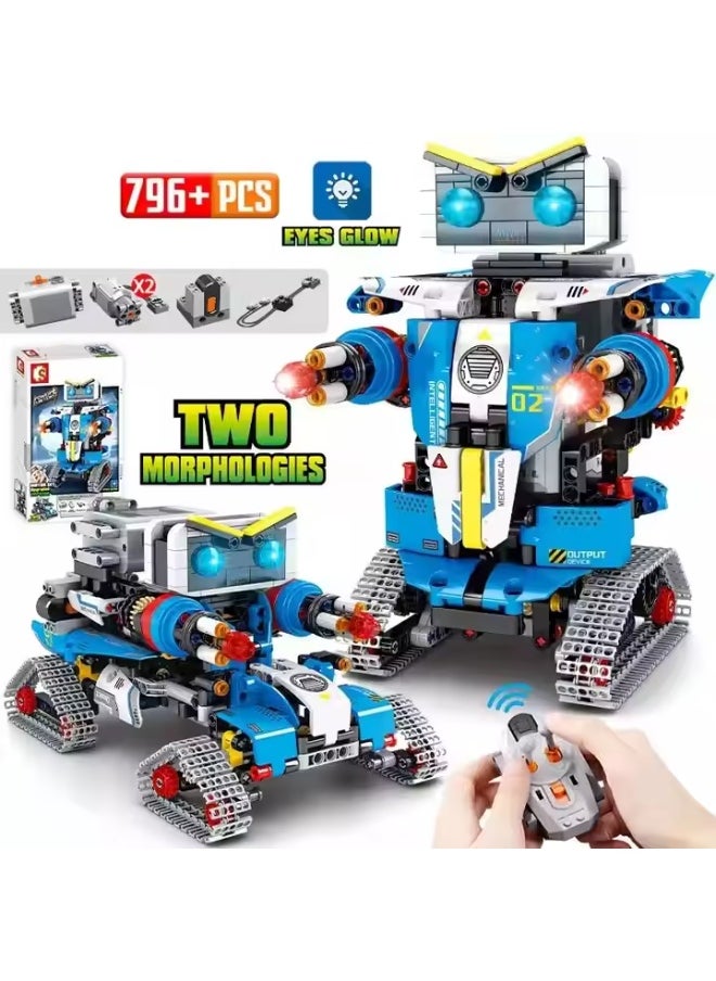 SEMBO STEM Robot Building Kit for Kids, 796-Piece Educational Construction Toy for Boys and Girls Age 12 13 14 15 and Up, DIY Robot Model Building Blocks Set, Creative Engineering Toy, Science and Technology Learning Kit, Robotics Gift for Teens, Brain Development Puzzle Toy, Mechanical Toy for Future Engineers, Smart Robot Toy for Kids, Intelligent Programmable Robot Toy, Gift Idea for Young Inventors, Birthday Gift for Children, Holiday Gift for Boys, Girls, Teens, Educational Toys for Home and Classroom, Kids Learning Games, Toy Set with Multiple Robot Shapes, DIY Toy for Creative Play, Best Toy for STEM Education, Hands-On Assembly Toy, Fun Robot Challenge Game, School Project Kit, Kids Activity Toy, Interactive Learning Toy, Big Block Robot Toy, Popular Toy Gift for Kids Who Love Science, Engineering, Robotics, and Building  - Image 1