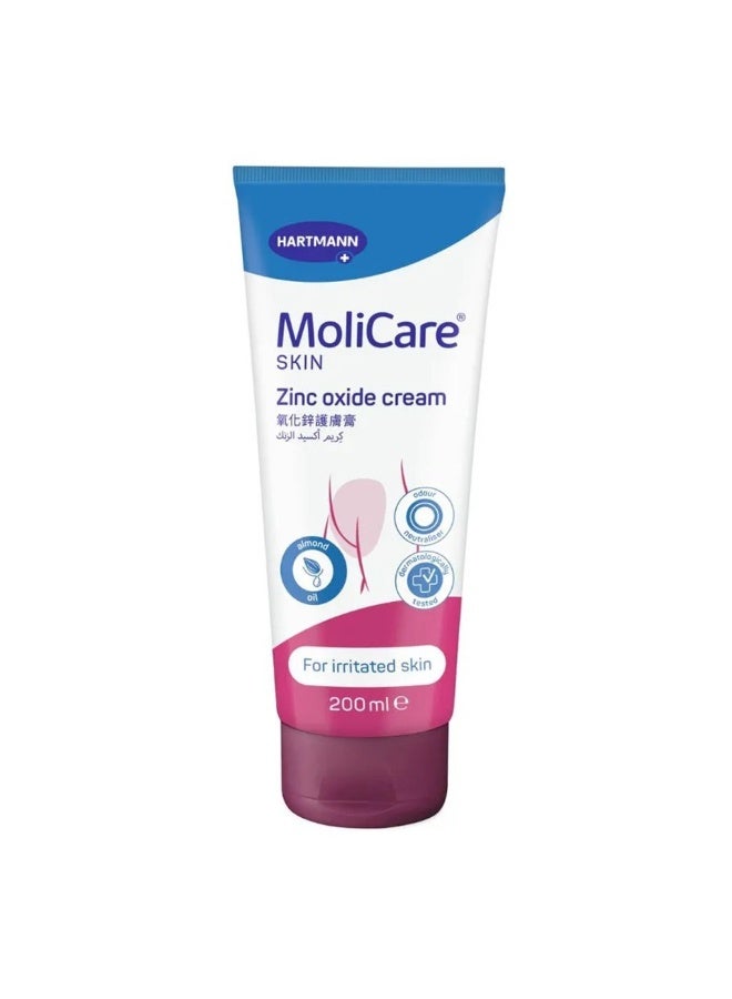 Hartmann كريم مولي كير للبشرة أكسيد الزنك مع زيت اللوز للبشرة المتهيجة 200 مل