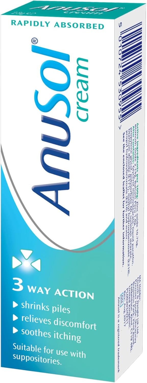 Anusol Haemorrhoids Treatment Cream Proven Formula Shrinks Piles Relieves Discomfort Soothes Itching Lubricates 23g - Image 1
