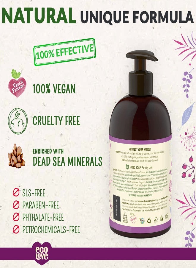 ecoLove - Natural Liquid Hand Soap - Organic Blueberry, Grape & Lavender - No SLS or Parabens - Vegan and Cruelty-Free Hand Soap, 17.6 oz - Image 2