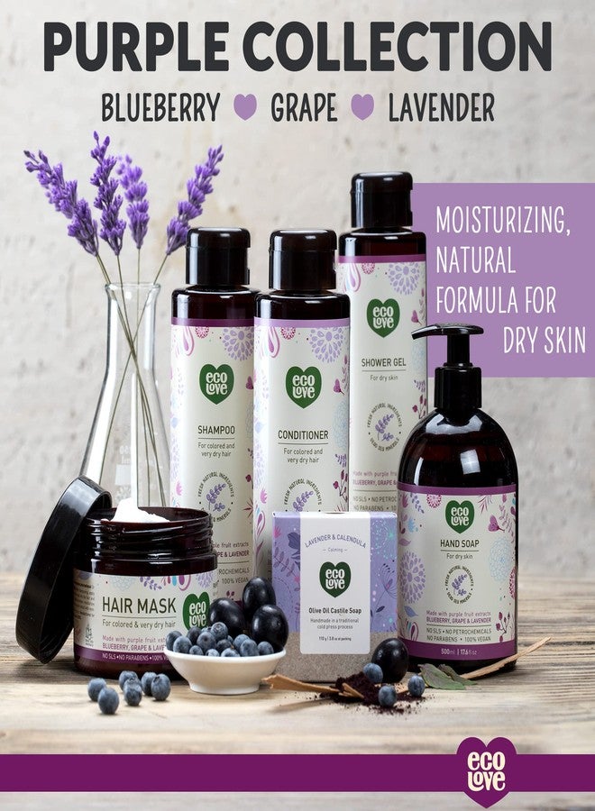 ecoLove - Natural Liquid Hand Soap - Organic Blueberry, Grape & Lavender - No SLS or Parabens - Vegan and Cruelty-Free Hand Soap, 17.6 oz - Image 4