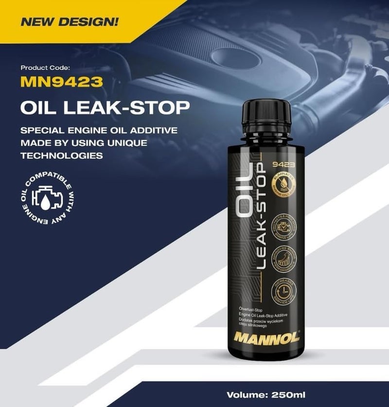 Mannol HTE - Germany 2 Pc Pack 9423 ENGINE OIL LEAK STOP - Image 2