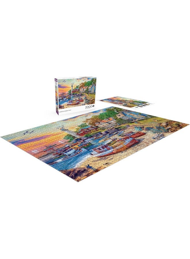 Buffalo Games - Dominic Davison - American Harbor Town - 2000 Piece Jigsaw Puzzle for Adults -Challenging Puzzle Perfect for Game Nights - Finished Size is 38.50 x 26.50 - Image 4