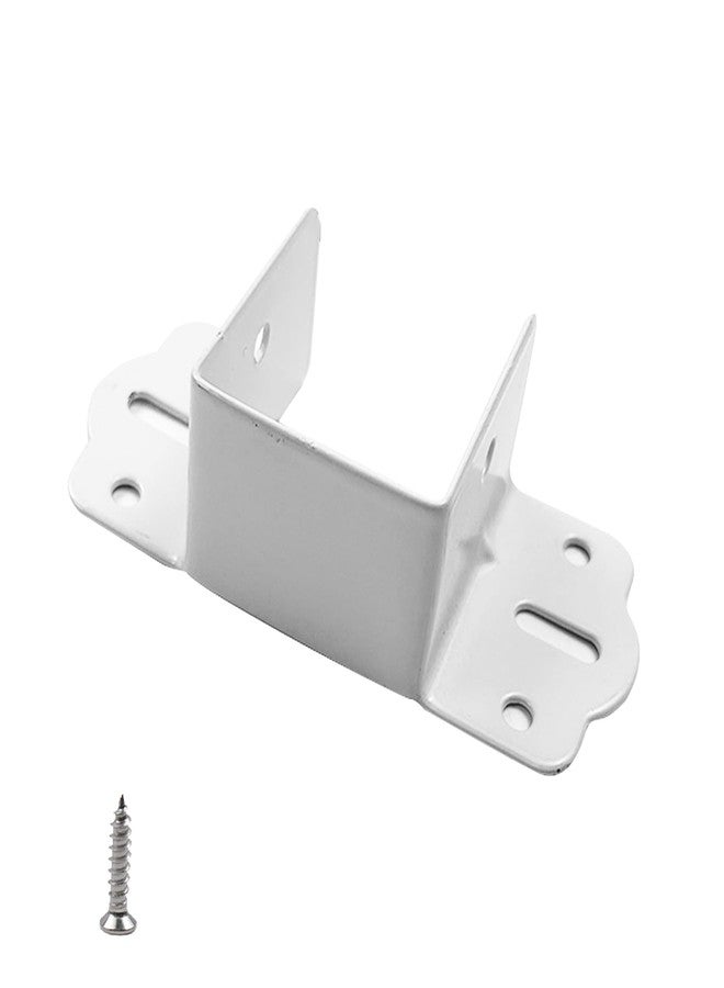 Pastlla 4Pcs Metal Bed Hinge Bed Support Bracket Bed Corner Furniture Fixed Bed Hardware Accessories 1.57" (40mm) Square Bracket, White - Image 3