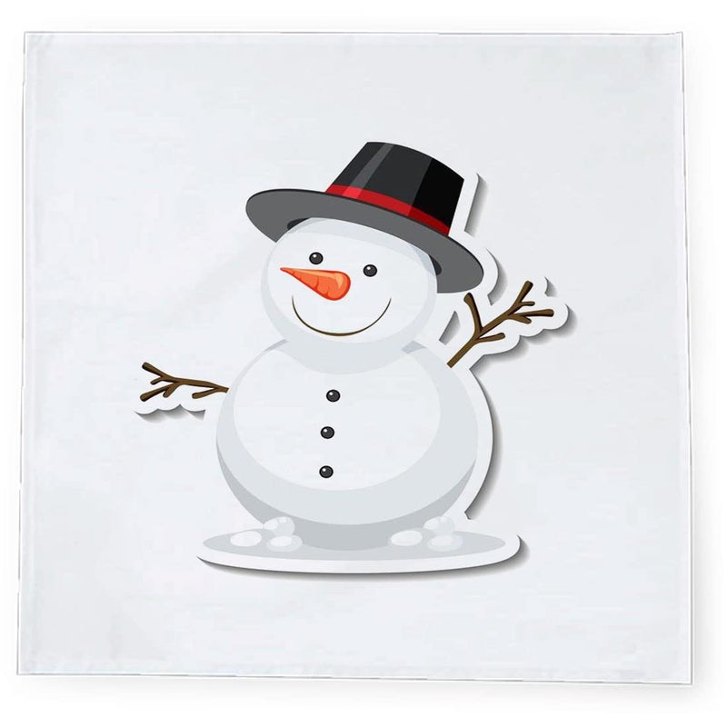 Khakee مناديل طاولة حرير بموضوع عيد الميلاد 6 قطع 10x10 لتزيين عيد الميلاد زينة عيد الميلاد هدية عيد الميلاد xmas21808 - Image 3