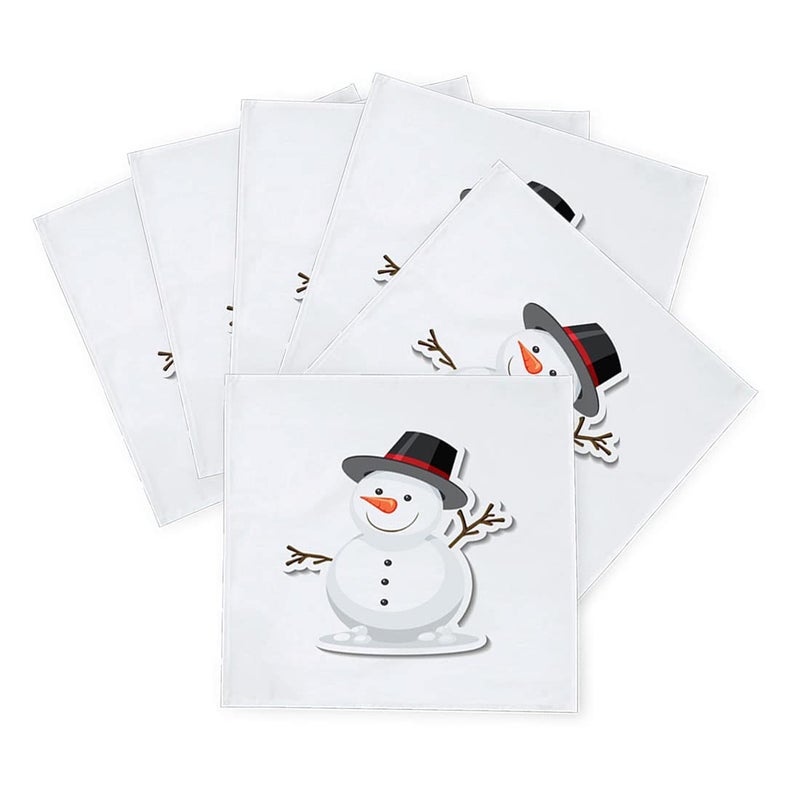 Khakee مناديل طاولة حرير بموضوع عيد الميلاد 6 قطع 10x10 لتزيين عيد الميلاد زينة عيد الميلاد هدية عيد الميلاد xmas21808 - Image 2