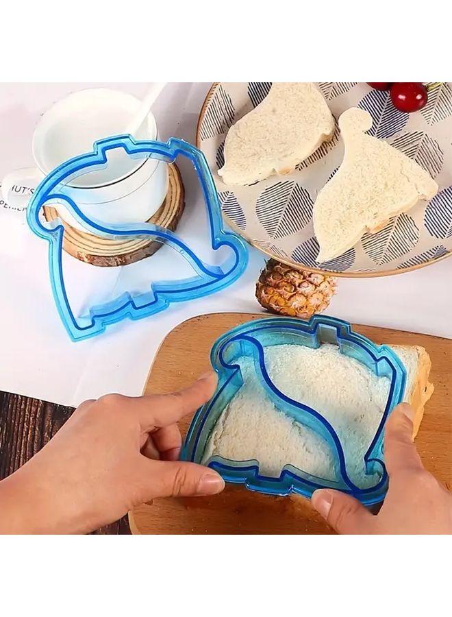 Dinosaur Bread Cutter Set With 6 Cute Dinosaur Designs Plastic Kitchen Gadget - Image 2