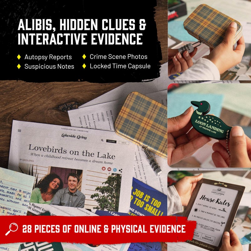Hunt A Killer: Lakeside Slaughter â€“ Immersive Murder Mystery Game for Fans of Interactive Crime Solving, 90â€“120 Min Playtime, 1+ Players, Ages 14+ - Image 2