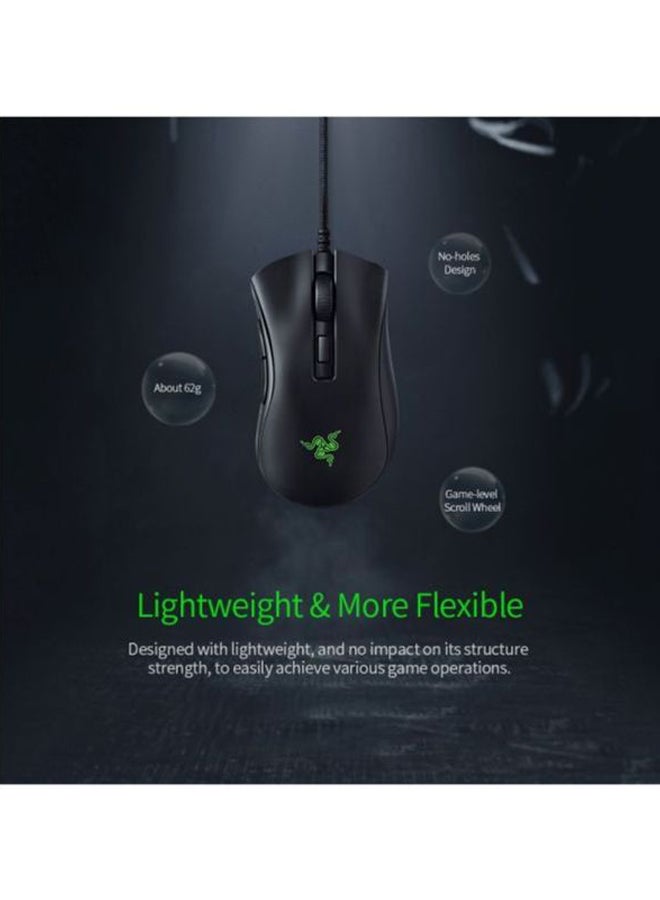 ريزر ماوس ألعاب ديث آدر V2 صغير بشرائط مقبض - مفتاح استشعار بصري 20K DPI، إضاءة RGB كروما، 8 أزرار قابلة للبرمجة أسود - Image 2