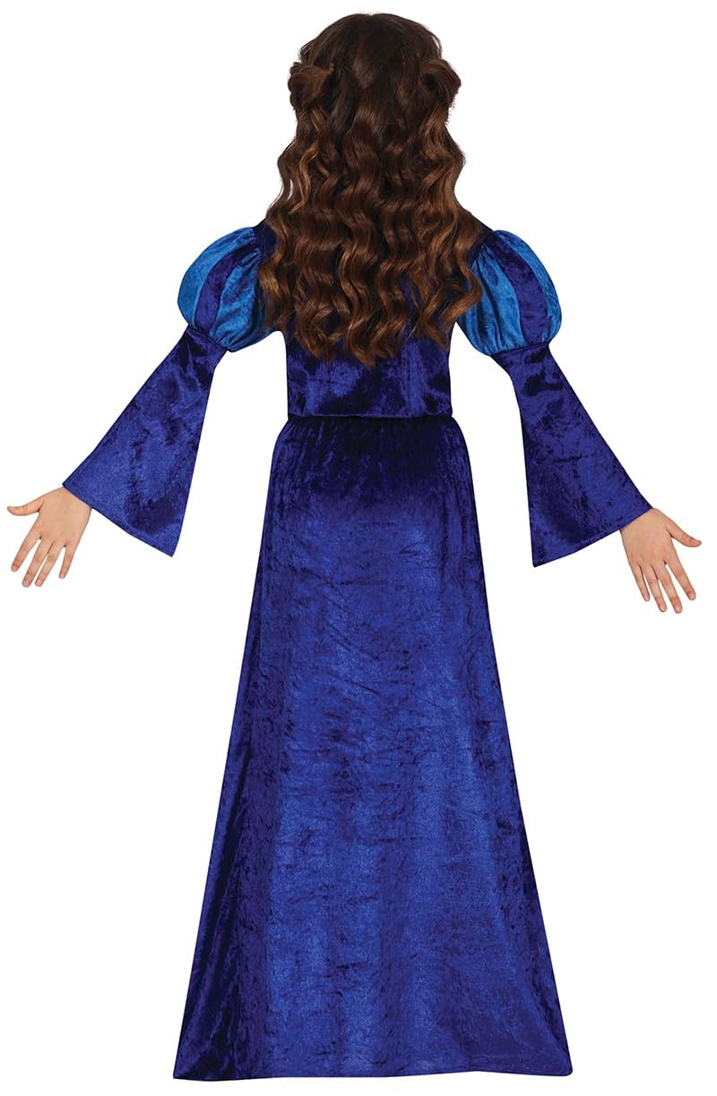 FIESTAS GUIRCA Medieval Queen Girls Fancy Dress Costume - Blue Princess Kids Fancy Dress Costumes Girls 5-6 years - Image 2