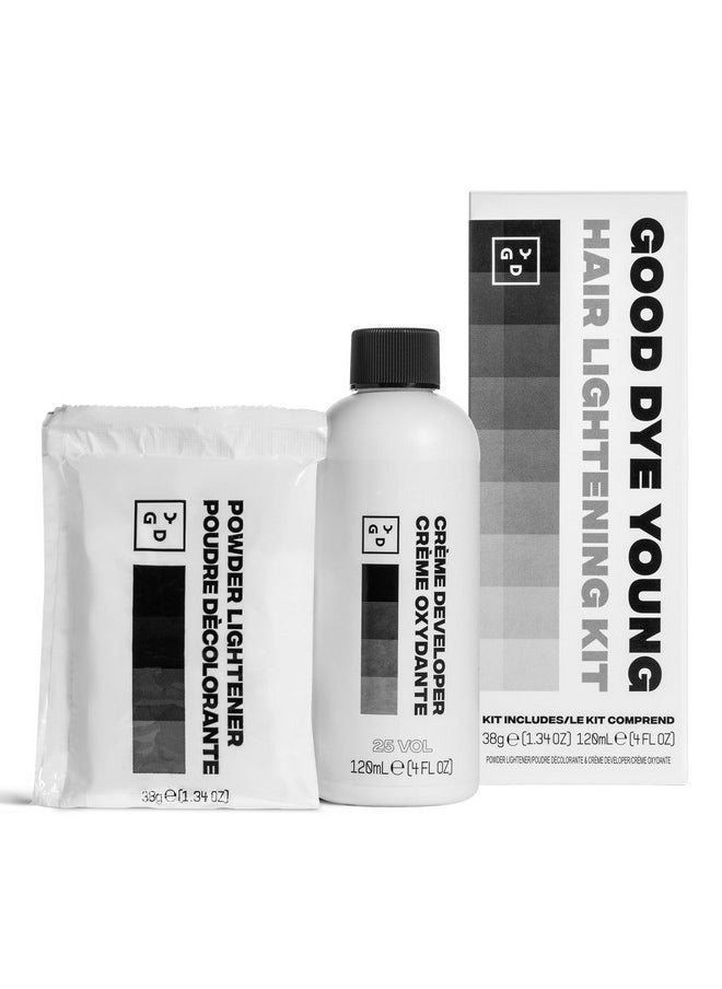 Good Dye Young Good Dye Young Hair Lightener Kit with Dust Free Powder Lightener and 25 Volume Developer - Moisturizing Bleaching Kit - Vegan Hair Bleach (4 oz.)  - Image 1