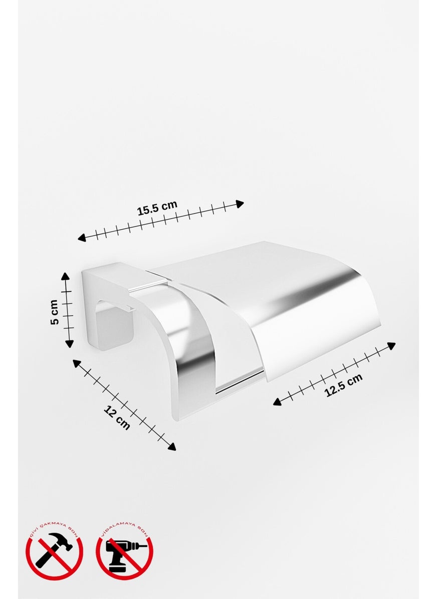 Alper Banyo - Alper Bathroom Chrome F1 Model Covered Toilet Paper Holder Toilet Paper Holder With 5 Years Warranty - Image 1