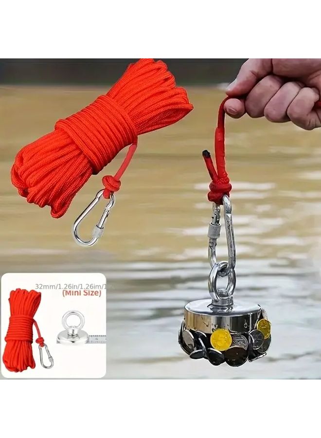 Heavy Duty Magnetic Salvage Kit 32mm Diameter 393 7 Inch Rope Metal Fishing Retrieval - Image 2