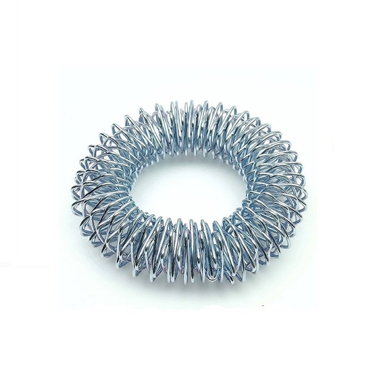 GHK H 31 Acupressure Massage Sujok Ring Finger Flexible Massager, Silver - Image 3