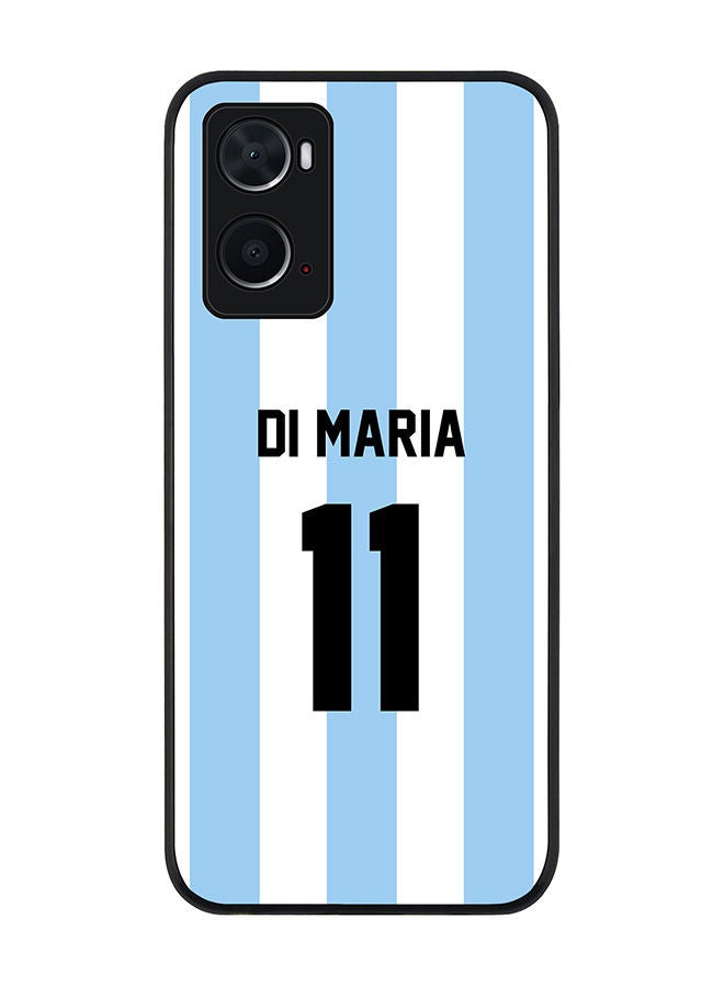 Stylizedd Rugged Black edge case for Oppo A96 4G/A36/A76 Slim fit Soft Case Flexible Rubber Edges Anti Drop TPU Gel Thin Cover - Football Team - Argentina Player Name - Di Maria - Image 1