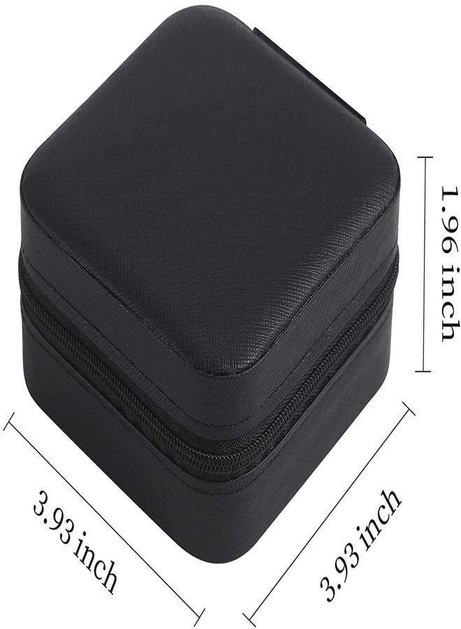 Fresh creation Jewellery Organiser PU Leather Zipper Portable Storage Box Case with Dividers Container for Rings, Earrings, Necklace Home Organizer (BLACK) - Image 5