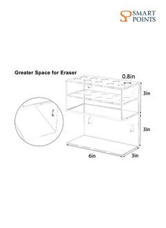 SMARTPOINTS Dry Erase Marker Holder for Whiteboard, Wall Mounted 2-Tier 10-Slot Clear Acrylic Marker Organizer Stand for School Office Home  - Image 5
