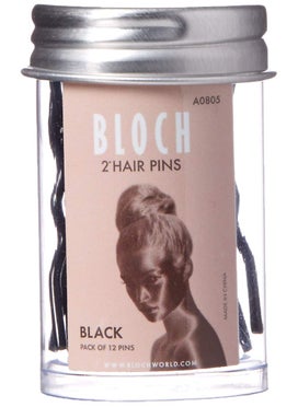 Bloch Bloch UnisexAdults Standard Hair Pins212 Pack Black 12 Count Pack of 1 