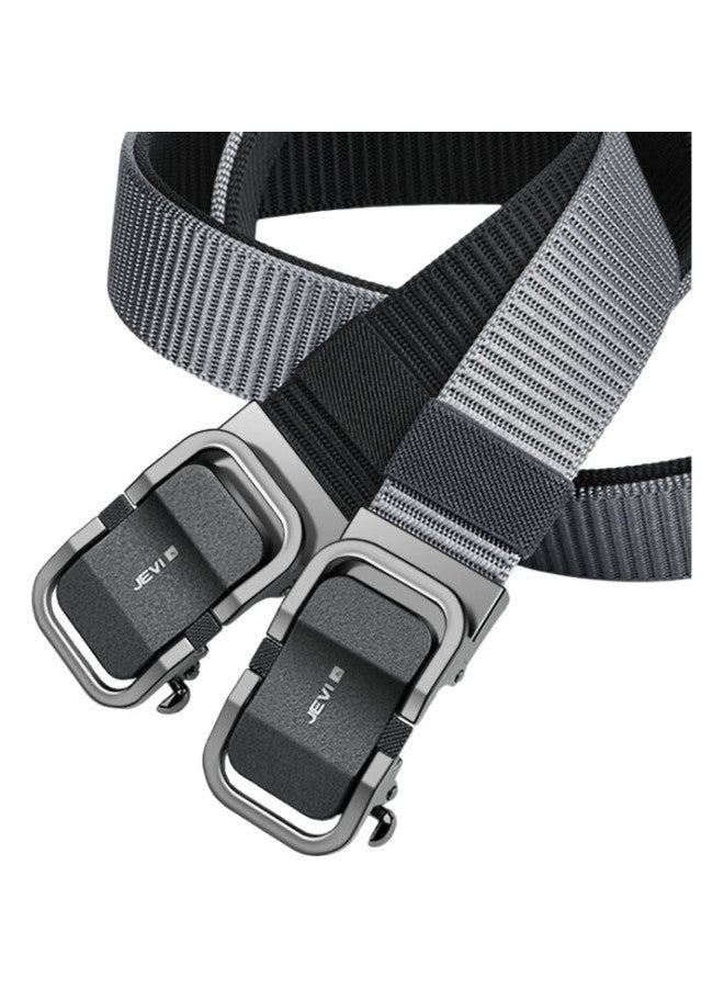 JEVI Jiweifan Canvas Belt For Men With Automatic Buckle, Business Casual Simple Versatile Korean-Style Trendy Jeans Belt For Young And Middle-Aged Men - Image 1
