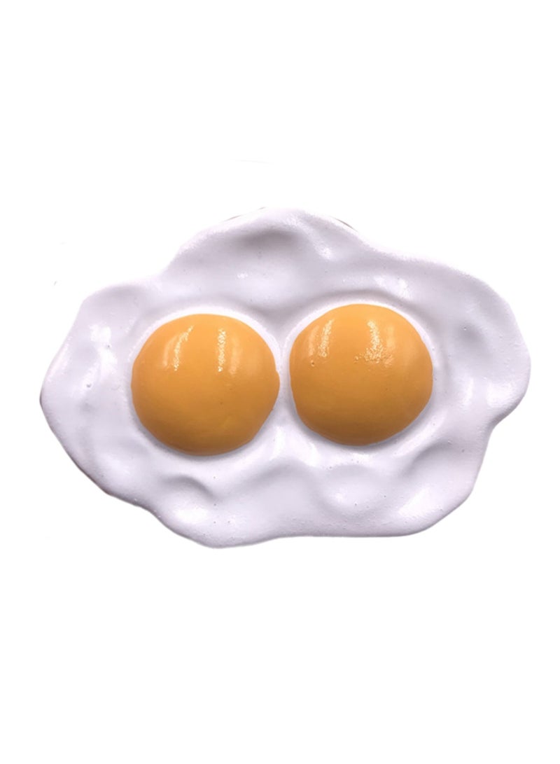 Double Yolk Egg Refrigerator Magnet, 3d Simulation Food Resin Refrigerator Magnet Household Refrigerator Magnet Home Decoration Accessories - Image 1