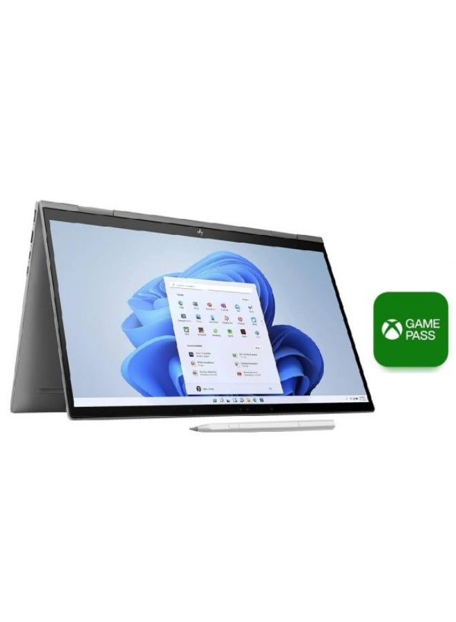 HP أومني بوك 5 فليب 14 FP0050NE / إنتل كور i5‑120U / 8 جيجابايت LPDDR5 RAM / 512 جيجابايت PCIe Gen4 SSD / شاشة تعمل باللمس IPS 2K بحجم 14 بوصة / ويندوز 11 هوم / فضي جليدي