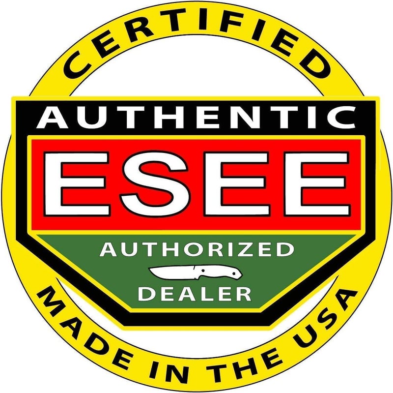 ESEE Knives 4P Fixed Blade Knife w/Handle and Molded Polymer Sheath (Black Blade/Grey Micarta Handle/Coyote Tan Sheath) - Image 3