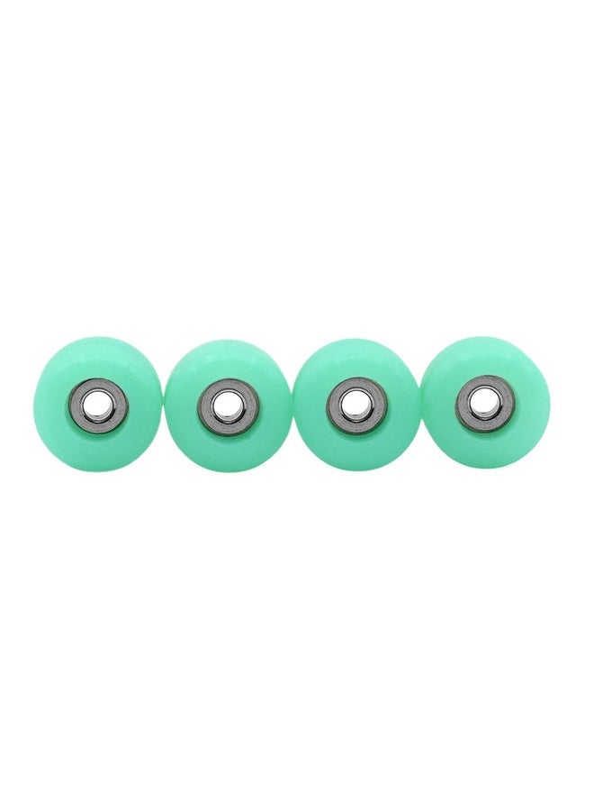 Teak Tuning Apex 71D Urethane Fingerboard Wheels - New Street Shape, 7.7mm Diameter - Ultra Spin Bearings - Made in The USA - UV Neon Teak Teal Colorway - Image 3