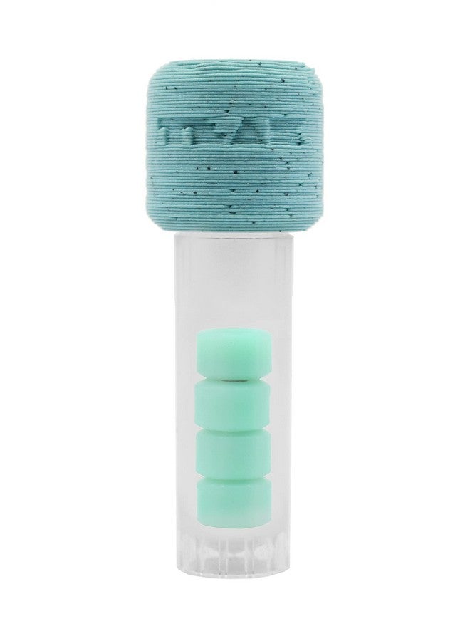 Teak Tuning Apex 71D Urethane Fingerboard Wheels - New Street Shape, 7.7mm Diameter - Ultra Spin Bearings - Made in The USA - UV Neon Teak Teal Colorway - Image 5
