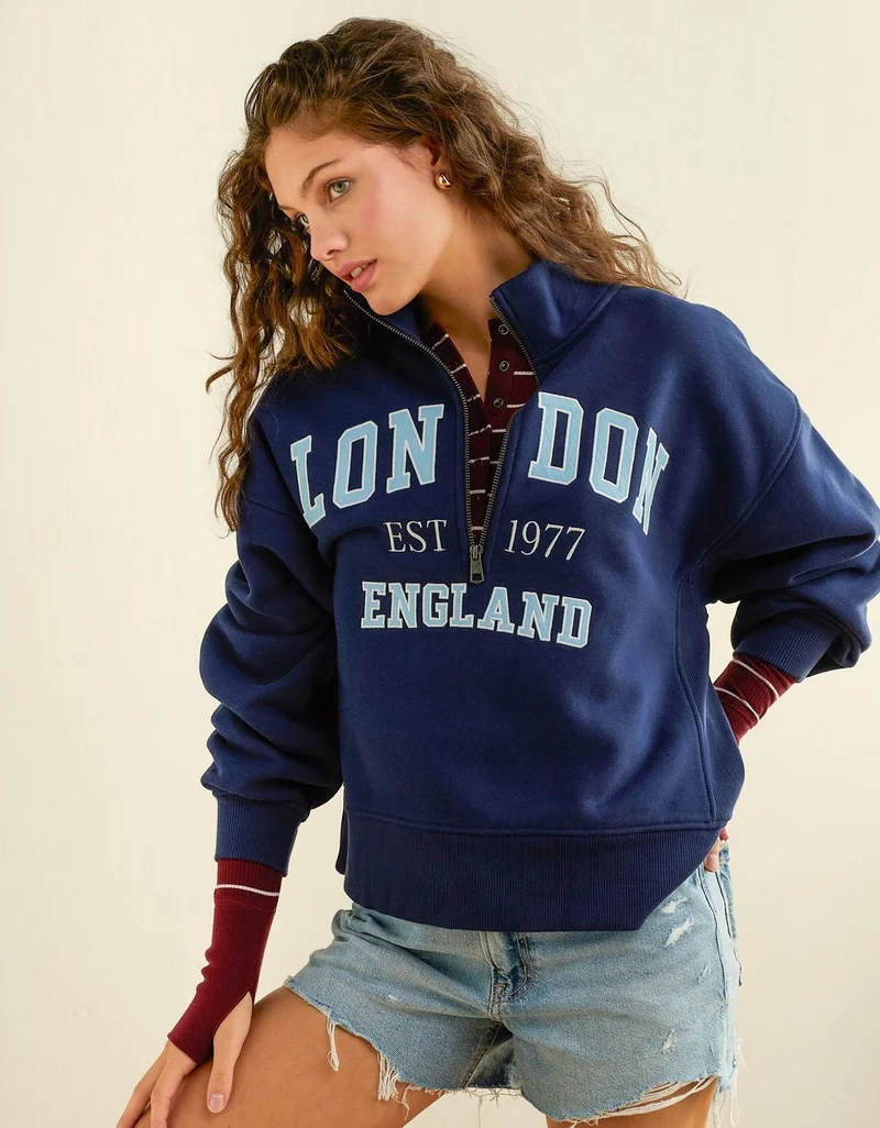 AE Everyday Luxe Quarter-Zip Sweatshirt