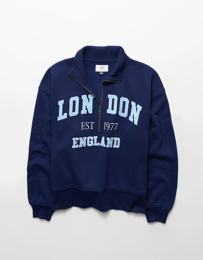 American Eagle  AE Everyday Luxe Quarter-Zip Sweatshirt for Women | Best Price UAE