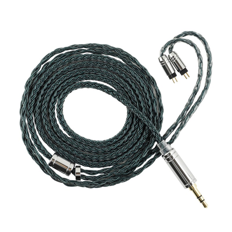 Linsoul Tripowin Zonie IEM Cable, 16 Core Silver Plated Earphone Upgraded Cords, 1.25m SPC in Ear Monitor Cable for 7hz Zero:2 Orchestra Lite Cadenza Hype4 Supermix4(2pin 0.78mm, 3.5mm)(Moss) - Image 1
