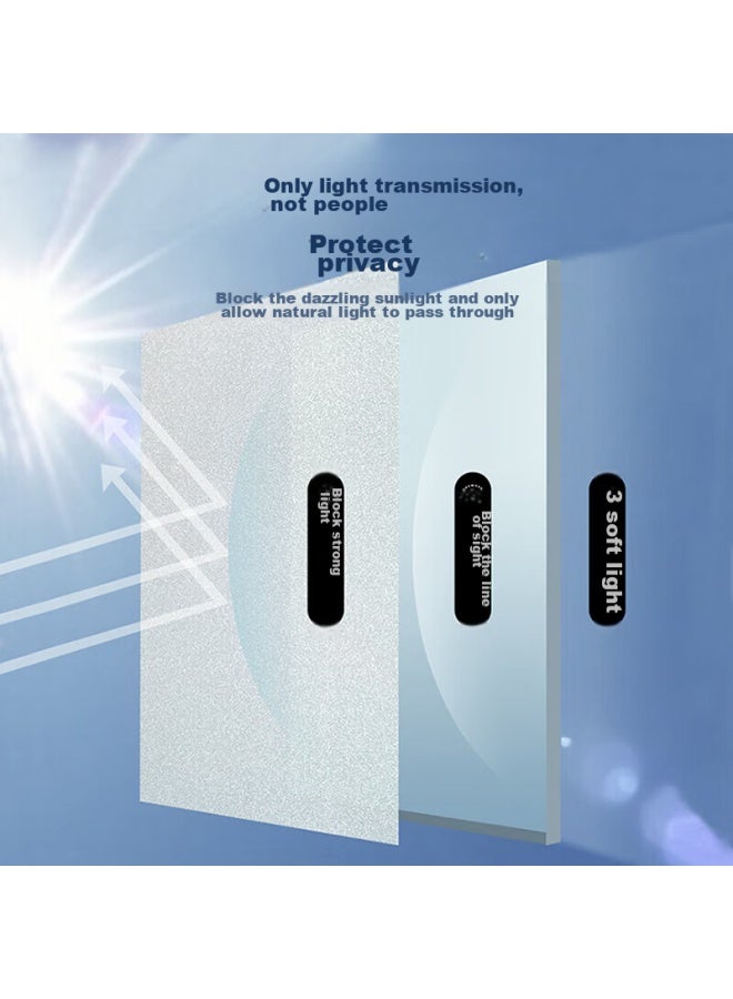 Jinlongxing Frosted Glass Privacy Window Film, Anti-peeping Sticker, 0.6*2 Meters, Light-transmitting But Opaque, For Bathroom And Toilet - Image 5