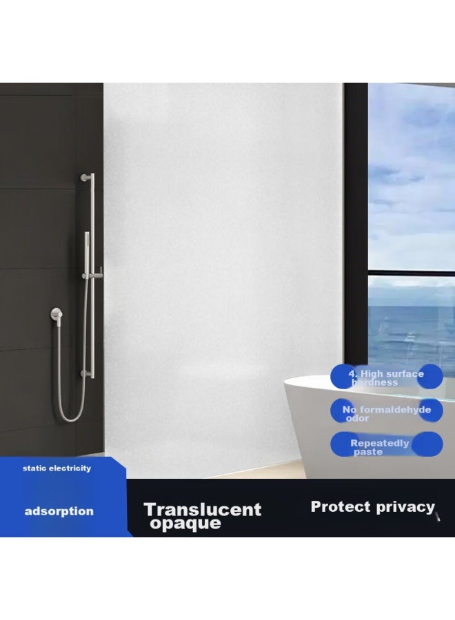 Jinlongxing Frosted Glass Privacy Window Film, Anti-peeping Sticker, 0.6*2 Meters, Light-transmitting But Opaque, For Bathroom And Toilet - Image 1