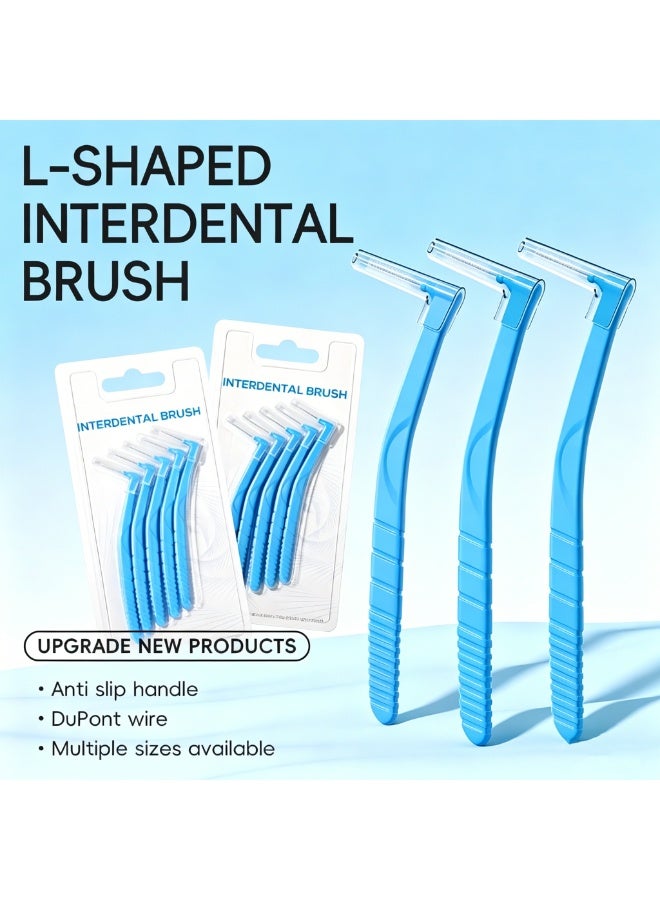 ningnatural Interdental Brush (Mix Sizes ISO 0-5) | Angled Brush for Deep Interdental & Gum Cleaning - Image 1
