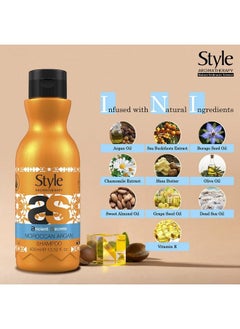 style aromatherapy Professional Moroccan Argan Oil Shampoo For Dry Dull & Frizzy Hair 400 Ml  - Image 3