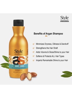 style aromatherapy Professional Moroccan Argan Oil Shampoo For Dry Dull & Frizzy Hair 400 Ml  - Image 5
