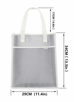 Excefore Document Bag with Handle, Transparent mesh Document Bag, can Store A4 Size documents, PVC Receipt Holder, no Zipper Design, Provide Storage Space for Office, School and Family Travel  - Image 4