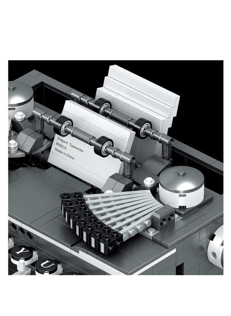 SYOSI Retro Typewriter, Vintage Typewriter Building Set Composed of Mini Bricks, Collectible Display Model Toy as A Wonderful Gift Idea for Adults (1136 Pieces)  - Image 5
