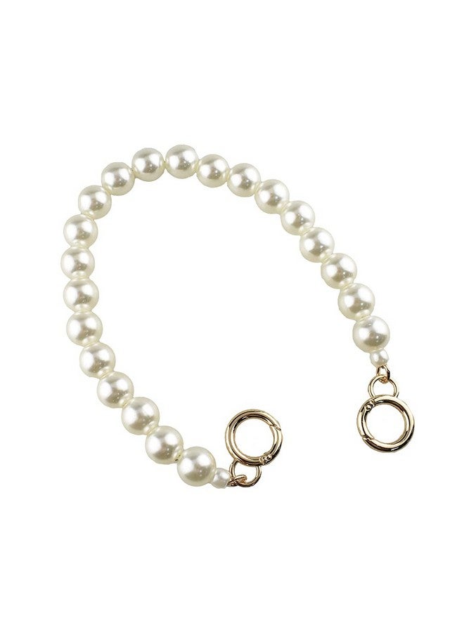 HAHIYO HAHIYO Imitation Pearl Bead Purse Chain Strap White Extender Length 15.7 inches Gold Clasp Diameter 0.59 inches 1 Pack for LV Shoulder Purse Handbag Clutch Replacement Strap Accessories Decoration  - Image 1