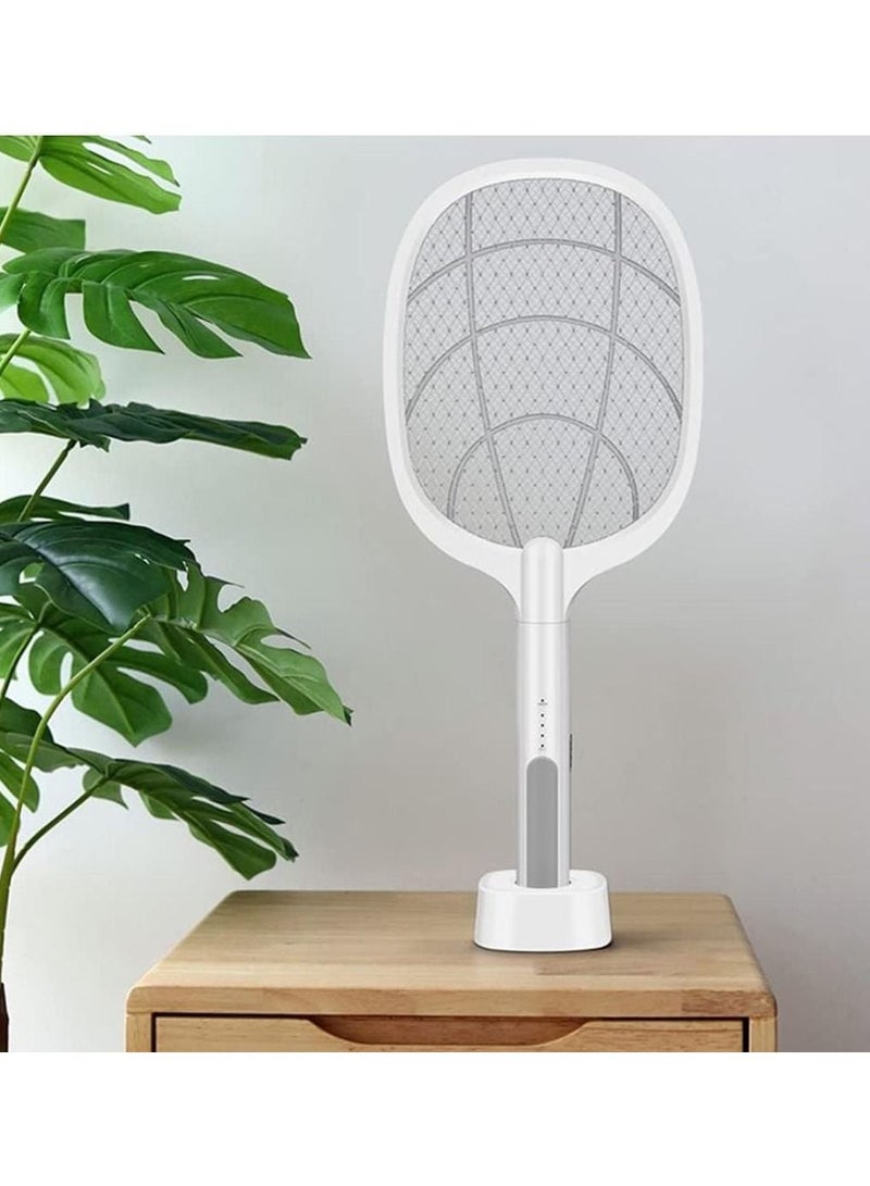 DQN-01 مضرب البعوض الكهربائي ثنائي الاستخدام، مصيد ذكي للبعوض، بطارية 400 مللي أمبير/ساعة، كابل شحن USB - Image 1