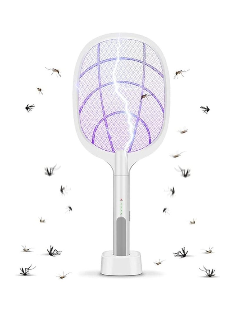 DQN-01 مضرب البعوض الكهربائي ثنائي الاستخدام، مصيد ذكي للبعوض، بطارية 400 مللي أمبير/ساعة، كابل شحن USB - Image 2