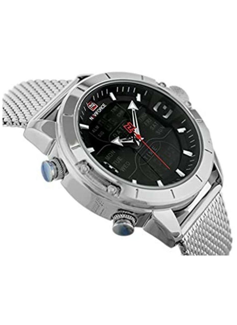 NAVIFORCE NAVIFORCE Mans Metal Analog and Digital Sports Watches Quartz Clock Wrist Watch NF9153S SB  - Image 2