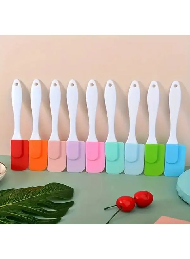 4 Pack Silicone Spatula Set Random Color Heat Resistant Non Stick Kitchen Utensils - Image 1