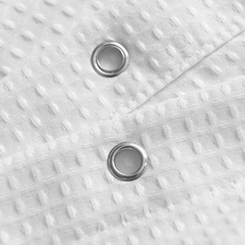 baihuoExtra Long Shower Curtain for Bathroom, 220cm Height Waffle Weave, Hotel Collection, Water Repellent, Machine Washable, 71x86.7 Inch White - Image 5
