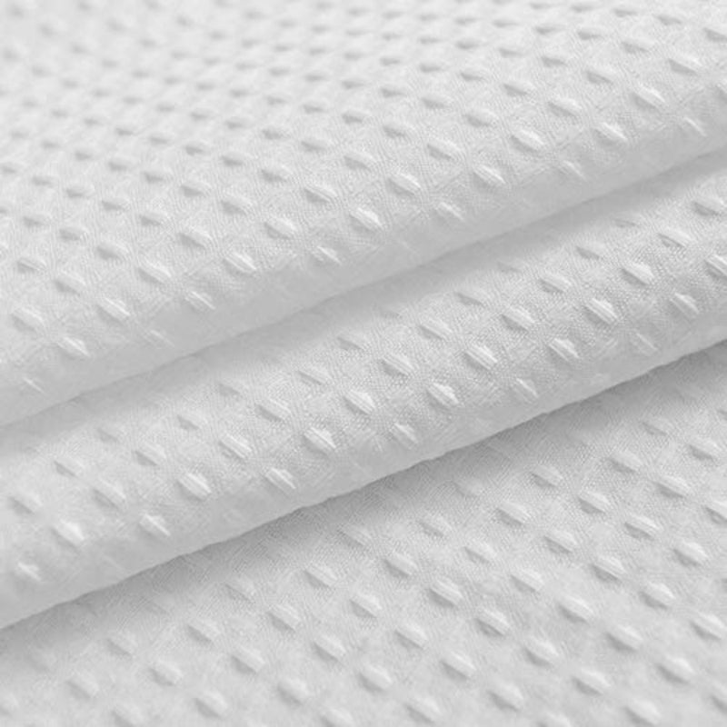 baihuoExtra Long Shower Curtain for Bathroom, 220cm Height Waffle Weave, Hotel Collection, Water Repellent, Machine Washable, 71x86.7 Inch White - Image 2
