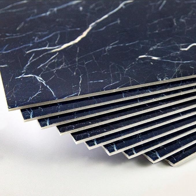 Arkit SelfAdhesive Floor Wall Sticker for Kitchen Bathroom PVC Waterproof Wall Floor Tile WaterproofOilproof Wall Sticker Wall Dcor Flooring Peel and Stick Tiles Blue 10 - Image 2