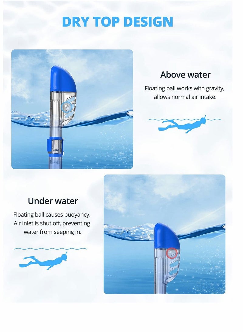 Bluejw Snorkel Mask Scuba Anti Fog Leak with Camera Mount Diving Snorkeling for Adults and Young - Image 4