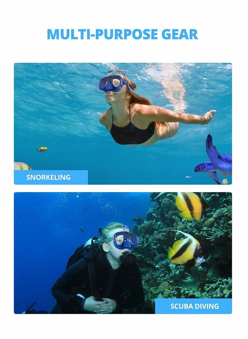 Bluejw Snorkel Mask Scuba Anti Fog Leak with Camera Mount Diving Snorkeling for Adults and Young - Image 2