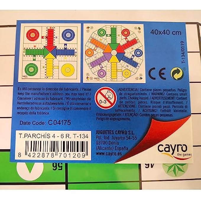 cayro Wooden Parcheesi board 46 players  Traditional Game  Board Game  Development of cognitive skills  Board Game T134 - Image 4